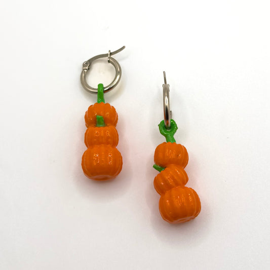 Pumpkin Stack Earrings Sterling Silver