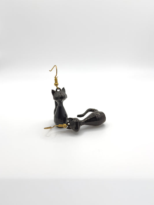 Black Cat Earrings